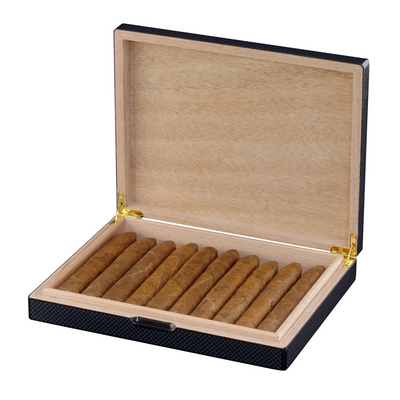 10 CT Carbon Fibre Wooden Humidor