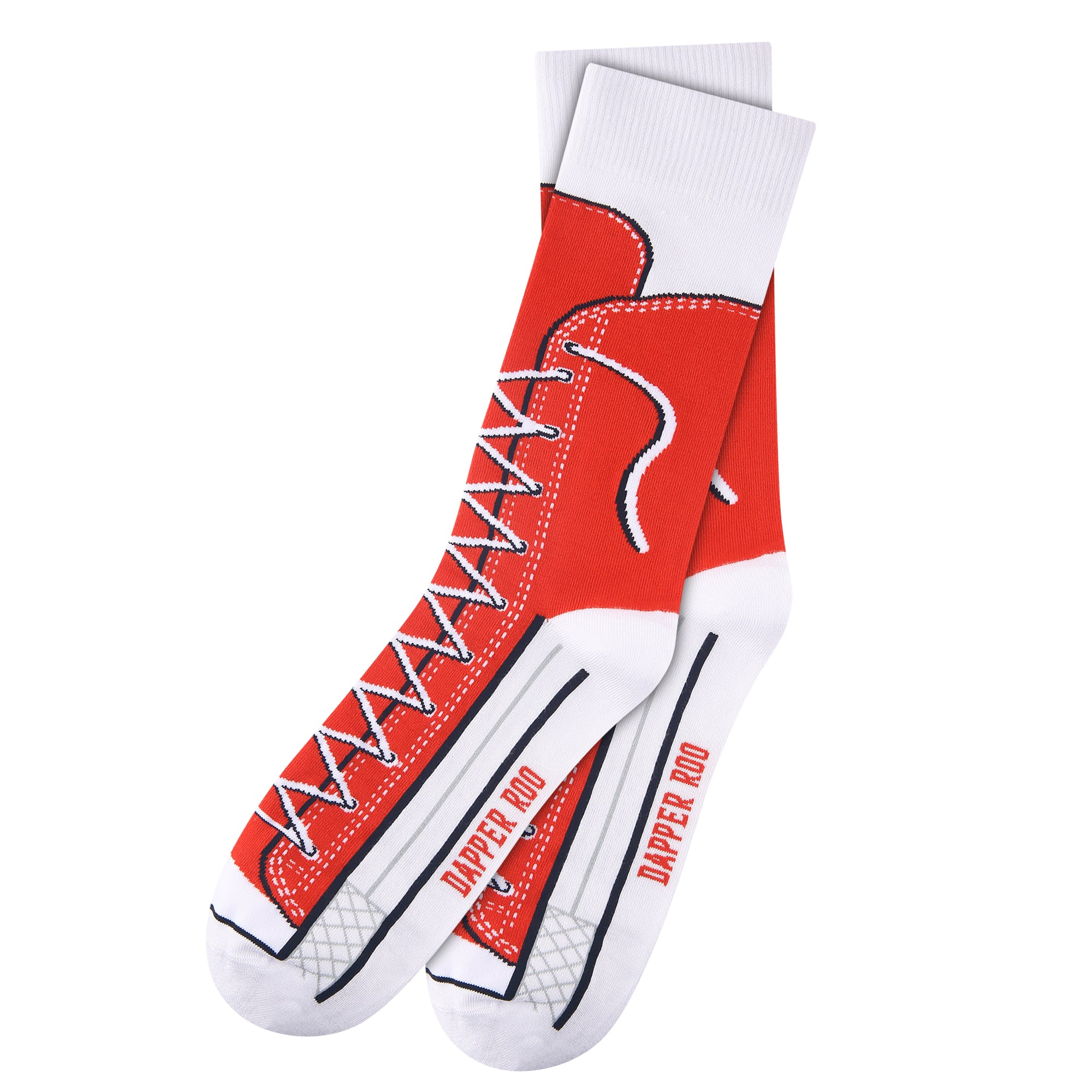 Red Sneaker Socks by Dapper Roo