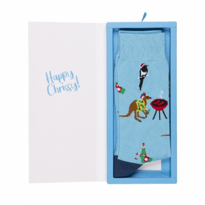 Men's Happy Chrissy Sock Card