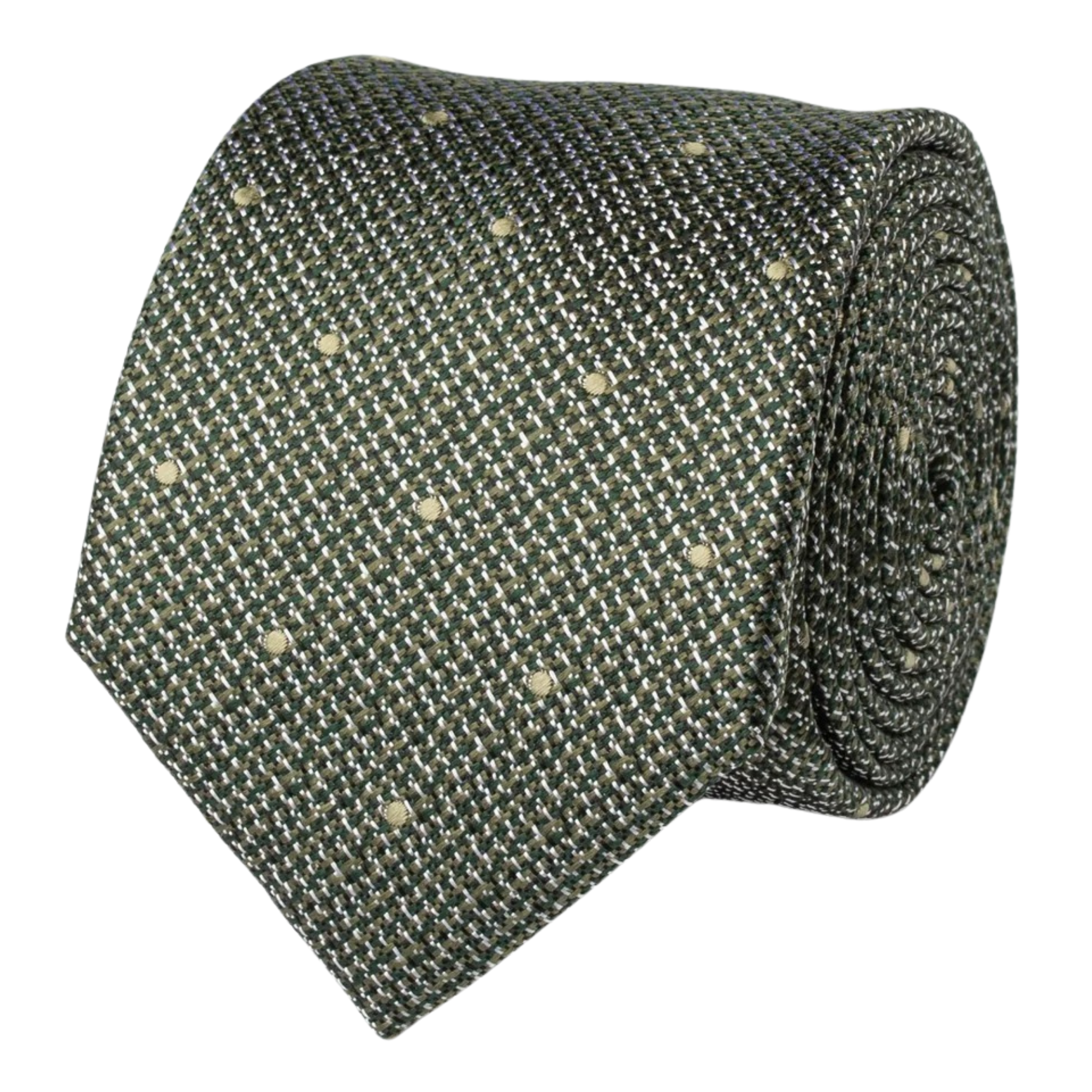 Olive Self Spot Tie