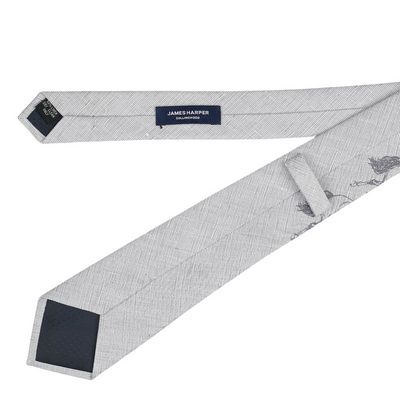 Soft Grey Twin Horses Tie