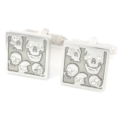 Cheerful Skulls in a Square Cufflinks