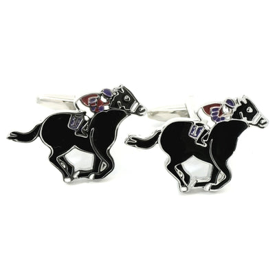 Dark Horse and Jockey Cufflinks