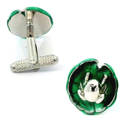 Frog on a Lily Pad Cufflinks