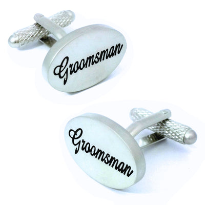 Groomsman Script Wedding Cufflinks