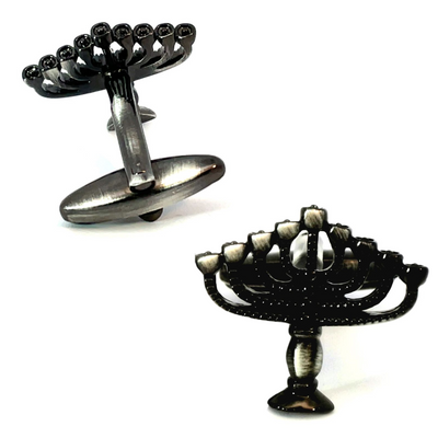 Hannukah Menorah Candle Holder Cufflinks