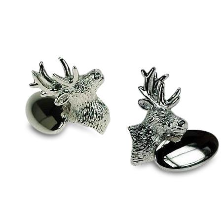 Stag's Head (with chain) Cufflinks