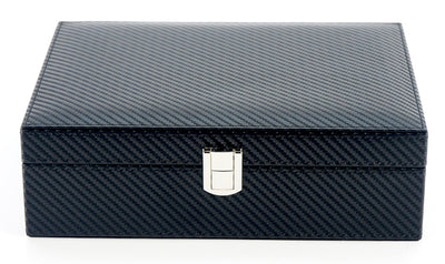 Carbon Fibre Cufflink Watch Box, Watch Boxes, Watch Box, Storage Boxes, Carbon Fibre, Leather, CB5077, Clinks.com