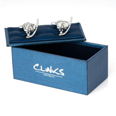 Snorkelling Mask Cufflinks Silver